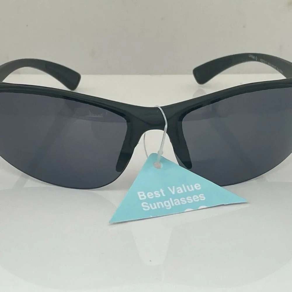 FWG Men Sunglasses Black Wrap Eye Wear UV protection RESILIENCE NS0917 Shades
